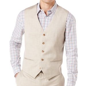 Perry Ellis Natural Linen Vest